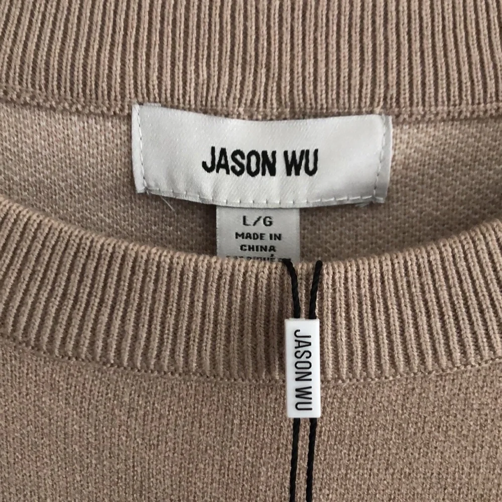 Jason Wu Tan Sweater with White Horse Design